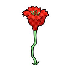 comic cartoon flower N70