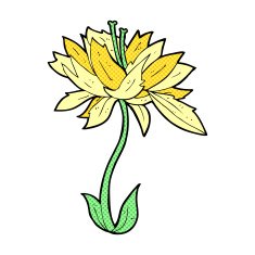 comic cartoon flower N71