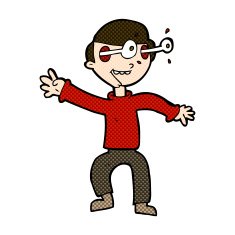 comic cartoon amazed boy N5