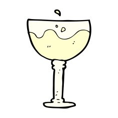 comic cartoon glass of wine N2
