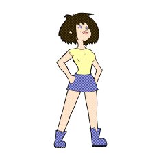comic cartoon capable woman N3