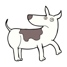 funny comic cartoon dog N6