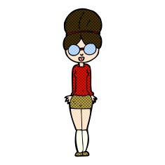 comic cartoon librarian woman N3