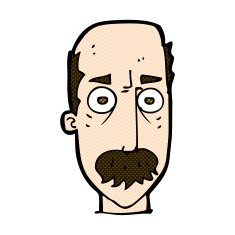comic cartoon man with mustache N24