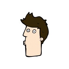 comic cartoon surprised man N29