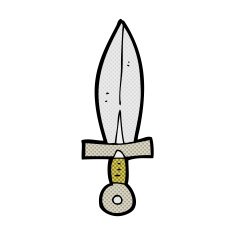 comic cartoon old dagger N2