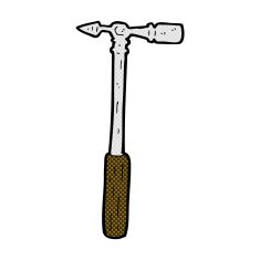 comic cartoon pin hammer N3