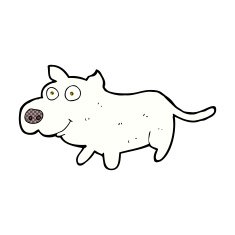 comic cartoon happy little dog N3