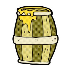 comic cartoon barrel N2
