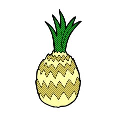 comic cartoon pineapple N2