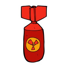 comic cartoon nuclear bomb N6