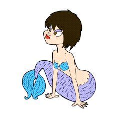 comic cartoon pretty mermaid N10