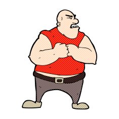 comic cartoon violent man N5