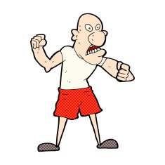 comic cartoon violent man N6