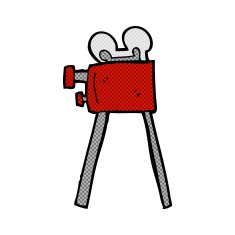 comic cartoon movie camera N3