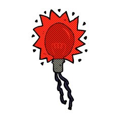 comic cartoon electric light bulb N6