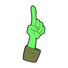 comic cartoon pointing zombie hand N5
