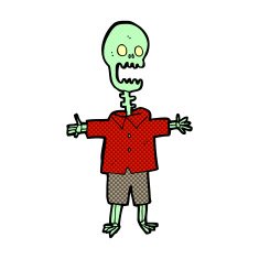 comic cartoon skeleton N2