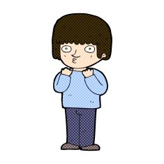 comic cartoon surprised man N30