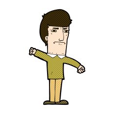 comic cartoon angry man N26