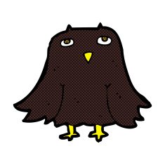 comic cartoon owl N19