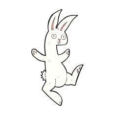funny comic cartoon white rabbit