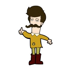comic cartoon old man in poor clothes N2