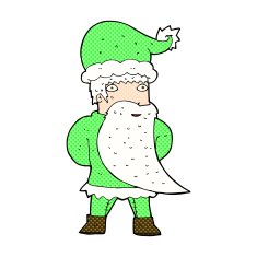 comic cartoon santa claus N47