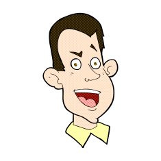 comic cartoon male face N6
