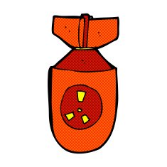 comic cartoon atom bomb N9