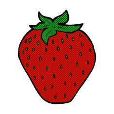 comic cartoon strawberry N16