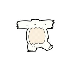 comic cartoon polar bear body