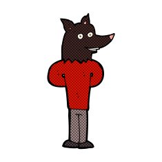 comic cartoon wolf man N9