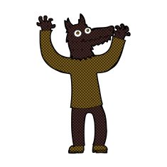 comic cartoon wolf man N11