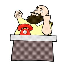 comic cartoon arrogant boss man N3