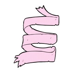 comic cartoon pink scroll