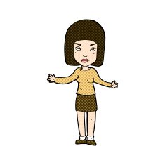 comic cartoon annoyed woman N48