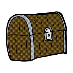 comic cartoon treasure chest N3