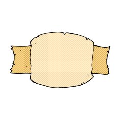 comic cartoon scroll banner N3