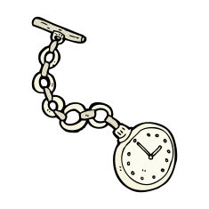 comic cartoon old pocket watch N3