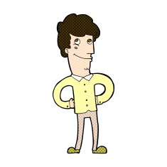 comic cartoon happy man N123
