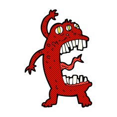comic cartoon crazy monster N3
