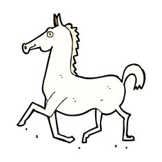 comic cartoon horse N9