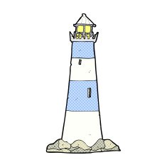comic cartoon light house N3