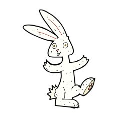 comic cartoon rabbit N22