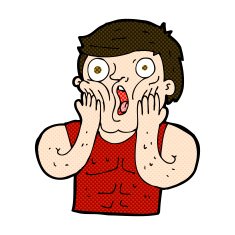 comic cartoon shocked gym man N4