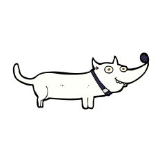 comic cartoon happy dog N16