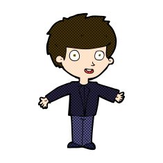 comic cartoon happy boy N57