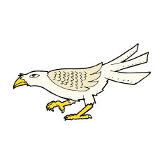 comic cartoon bird N61