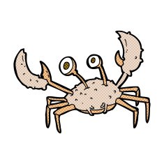 comic cartoon crab N3